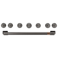 Café Handle and Knob Set for 36" Range in Brushed Black - CXPR6HKPMBT | Ensemble de poignées et de boutons Café noir brossé pour cuisinière de 36 po - CXPR6HKPMBT | CXPR6HBT