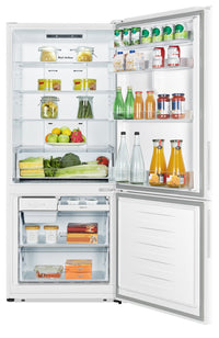 Hisense 14.8 Counter-Depth Bottom-Mount Refrigerator - RB15N6AWE | Réfrigérateur Hisense de 14,8 pi³ de profondeur comptoir à congélateur inférieur - RB15N6AWE | RB15N6AW