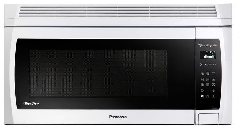 Panasonic® 2.0 Cu. Ft. Genius® Prestige® Plus Over-the-Range Microwave Oven - White|Four à micro-ondes à hotte intégrée Genius(MD) Prestige Plus de 2.0 pi³ de Panasonic - blanc|NNSE284W