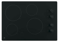 GE 30" Electric Cooktop with Built-In Knob-Control - Black|Surface de cuisson électrique GE de 30 po avec boutons de commande intégrés - noire|JP3030DB