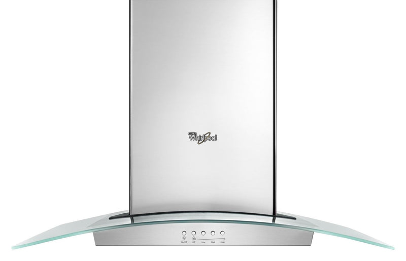 Whirlpool 36" Glass Island-Mount Range Hood - WVI75UC6DS|Hotte de cuisinière pour îlot Whirlpool de 36 po en verre - WVI75UC6DS|WVI75UC6