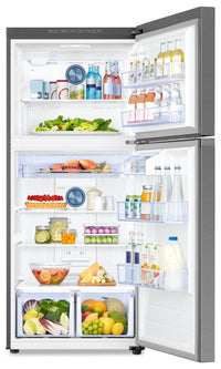 Samsung 17.6 FlexZone™ Top-Mount Refrigerator – RT18M6213SR/AA|Réfrigérateur Samsung de 17,6 pi³ à congélateur supérieur avec tiroir Flex Zone – RT18M6213SR/AA|RT18M621