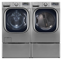 LG Laundry Pedestal - Graphite Steel|Piédestal de buanderie LG de 15 po avec tiroir de rangement - graphite acier|WDP4V