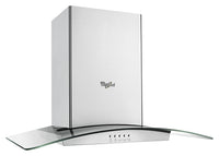 Whirlpool 36" Glass Island-Mount Range Hood - WVI75UC6DS|Hotte de cuisinière pour îlot Whirlpool de 36 po en verre - WVI75UC6DS|WVI75UC6